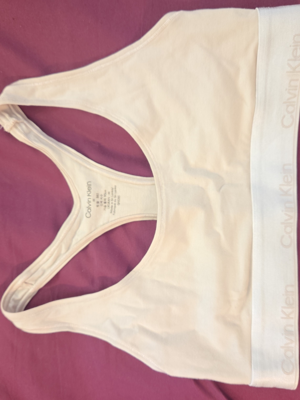 Calvin Klein Ivory Racerback Bralette